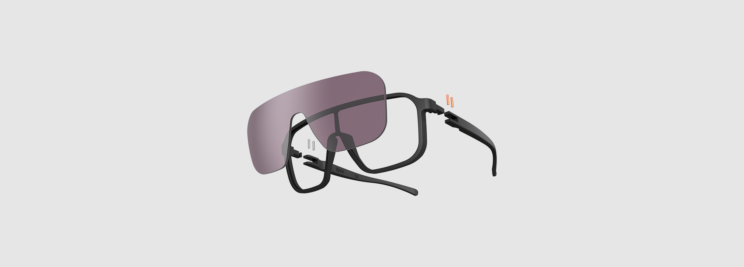 Cycling eyewear design: reduced to the essentials